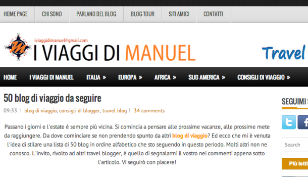 I viaggi di Manuel