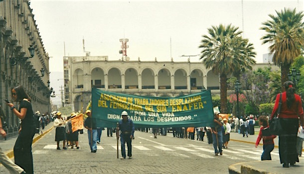 manifestazione ferrovieri arequipa