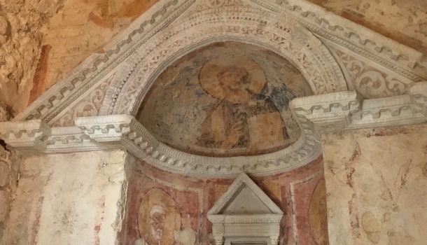 affreschi tempietto del clitunno